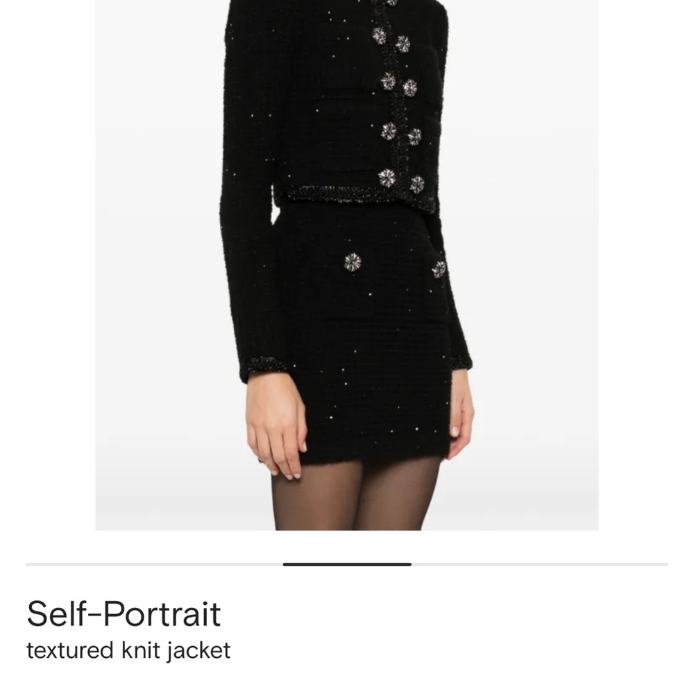 Self-Portrait Black Textured Blazer - Picture 12 of 12